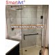 small steam sliding glistening glass shower / raindrop glass shower door