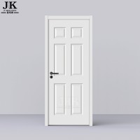 JHK-006 White Bathroom Door Waterproof White Kitchen Cabinet Aluminum Frame Glass Door